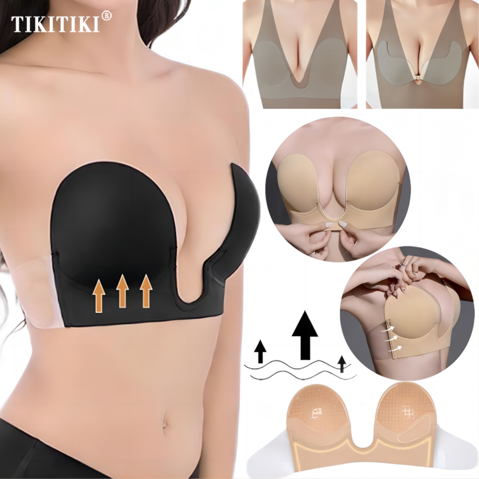 Backless Bra Sticky - Invisible Push Up Bra Strapless Bras