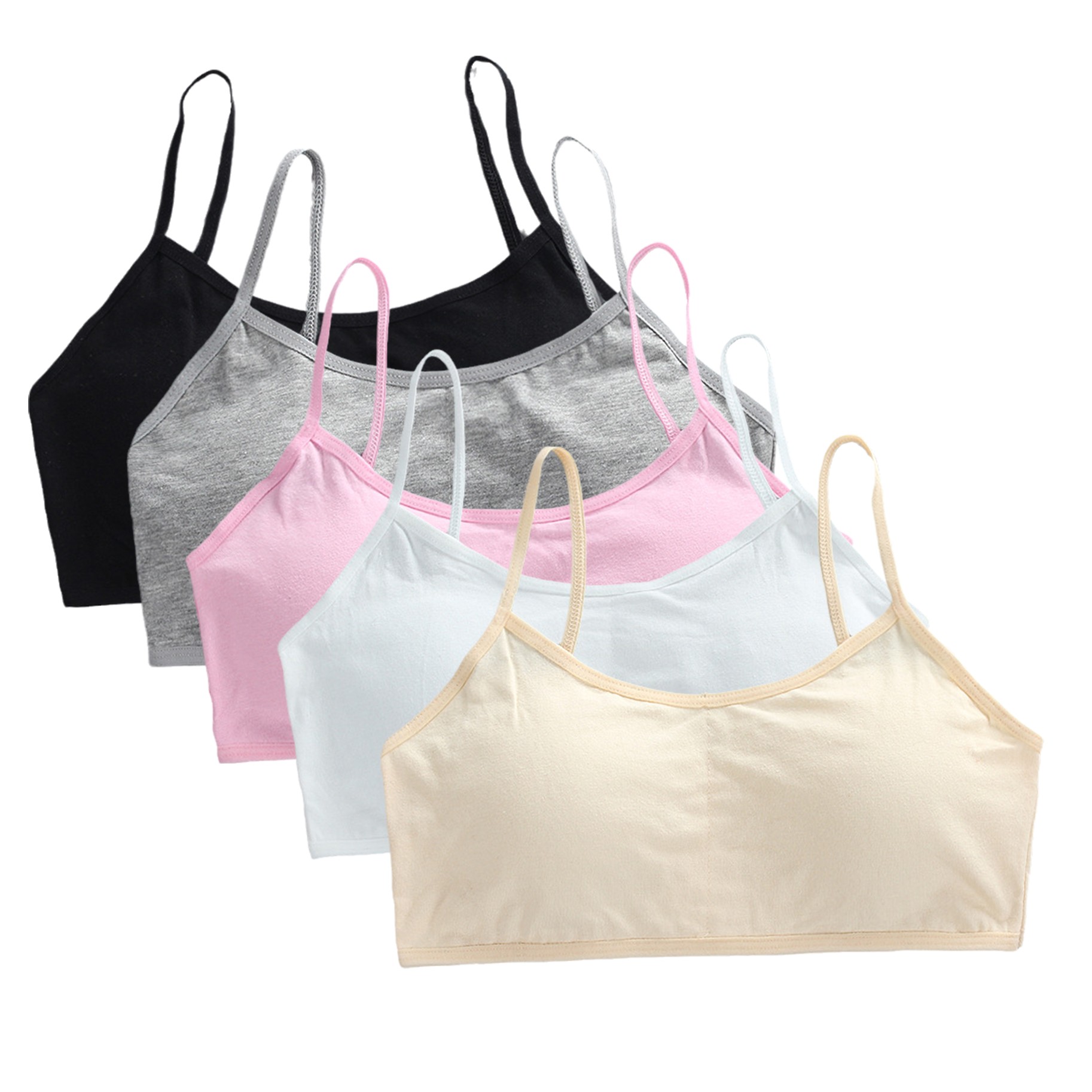Cotton Bra Everyday - 5pcs Teenage Girls Cotton Training Bralette