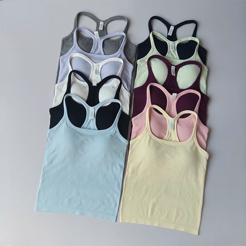 T Shirt Bra Seamless - Summer Women's Yoga Camisole Sports Vest