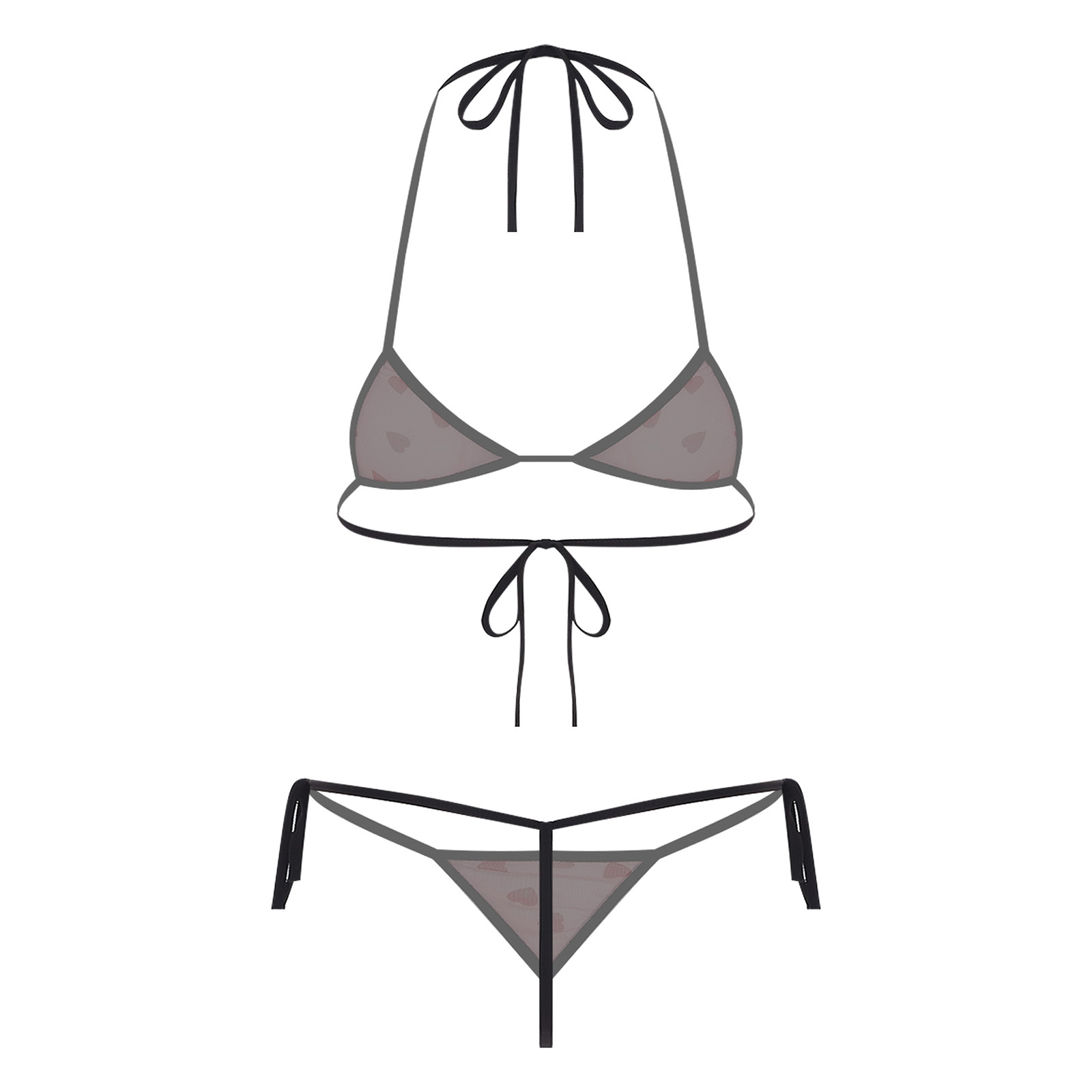 Womens Micro Mini Bikini Linge - Sheer Mesh Bra recension och pris
