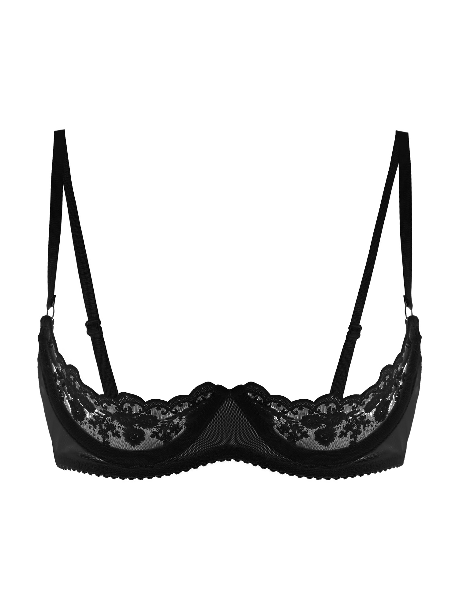 Women Sexy Open Cups Bra Sheer - Sheer Bra Lace recension och pris