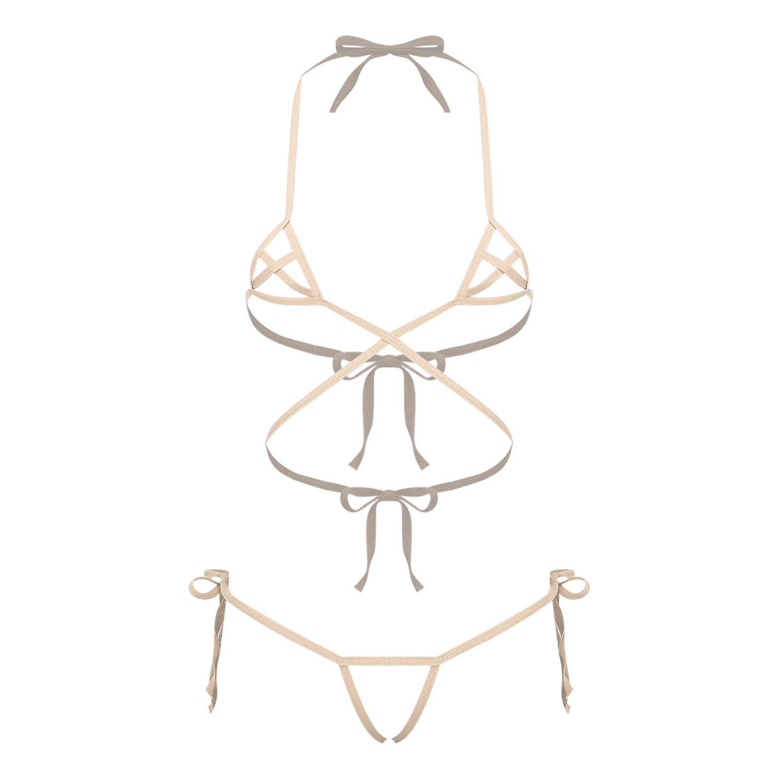 Womens Lingerie See Through Bi - Lace Bralette Set recension och pris