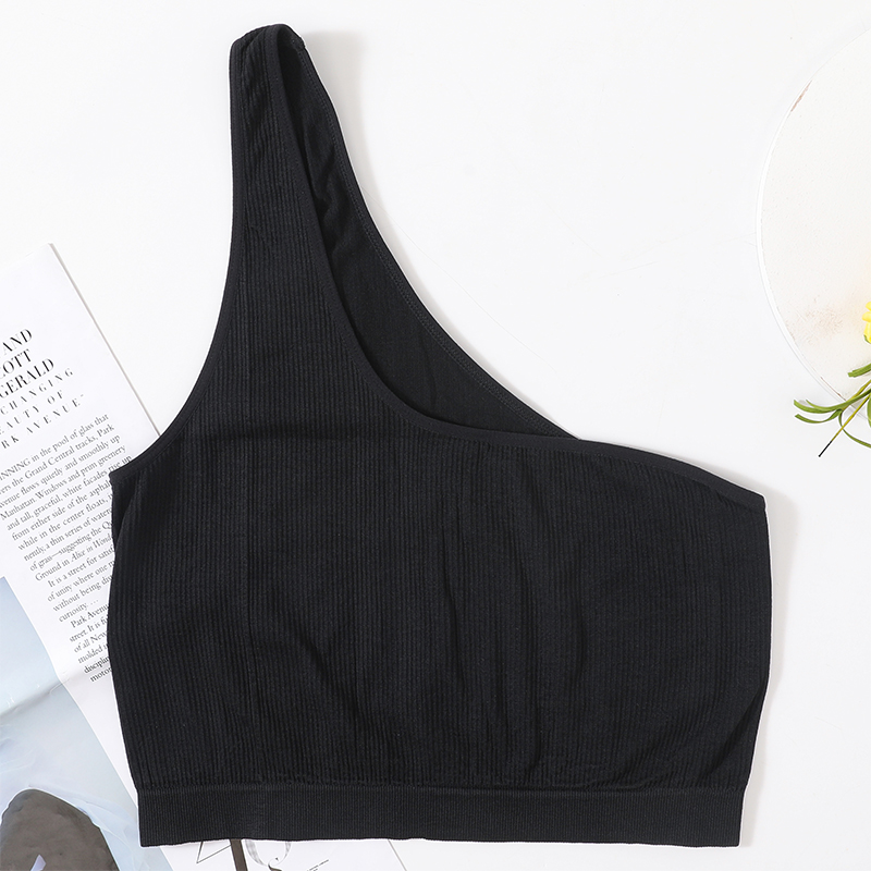 One Shoulder Tank Tops Women S - T Shirt Bra Seamless recension och pris