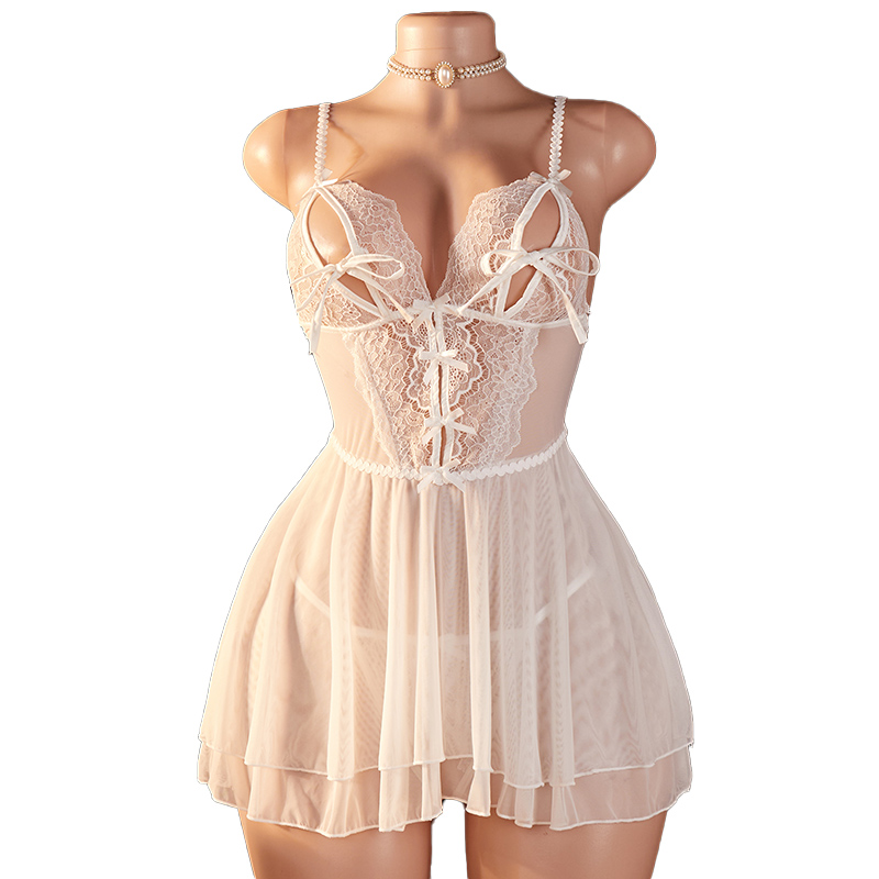 Transparent Sexy Woman Lingeri - Lace Bralette Set recension och pris