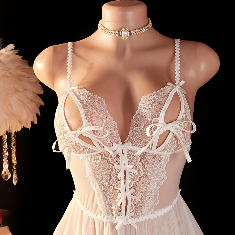 Transparent Sexy Woman Lingeri - Lace Bralette Set recension och pris