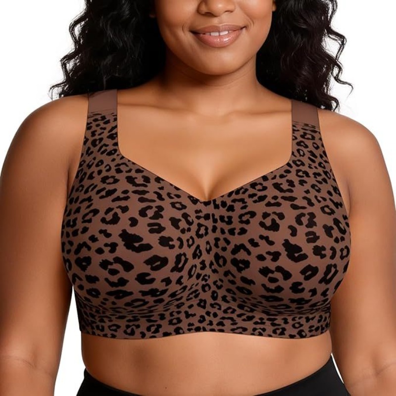 Leopard Jelly Bras No Underwir - Minimizer Bra Women recension och pris