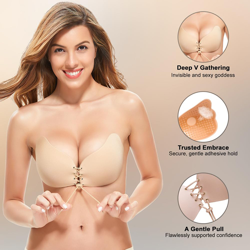1/2 Pairs Women Summer Backles - Backless Bra Sticky recension och pris