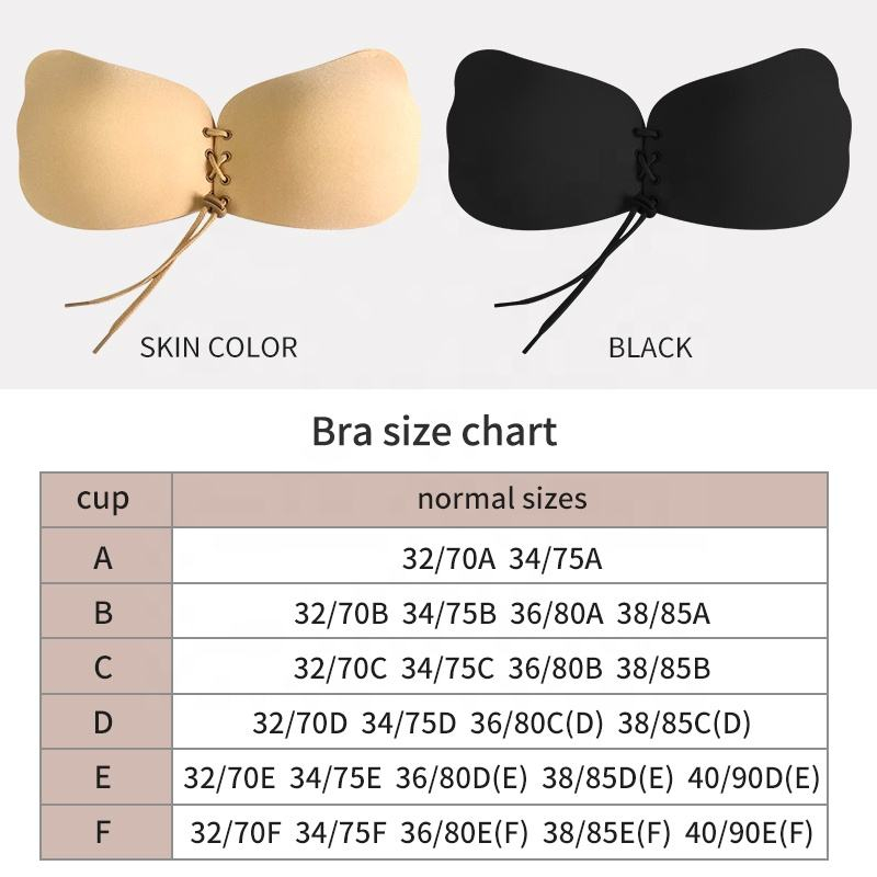 Wing shaped drawstring nude ba - Strapless Bra Adhesive recension och pris