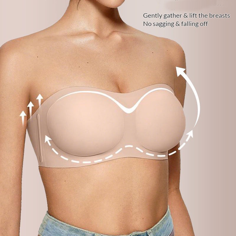 Women's Strapless Bra with Pus - Wirefree Bra Comfort recension och pris