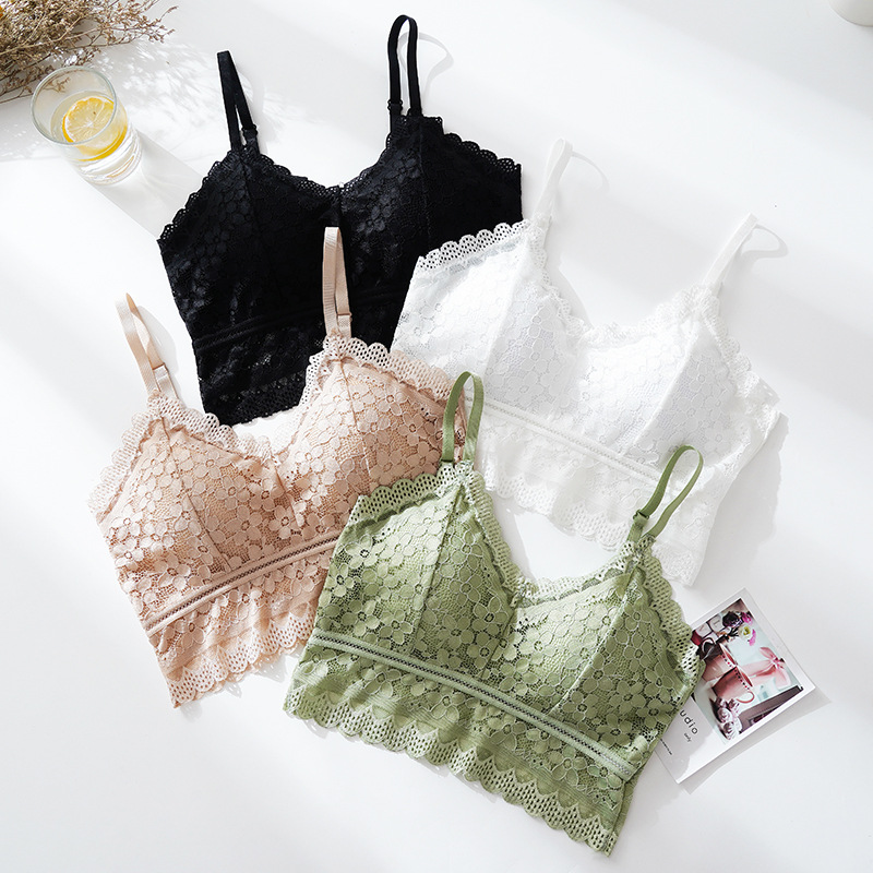 One piece Seamless Camisole Ve - Lace Bralette Set recension och pris